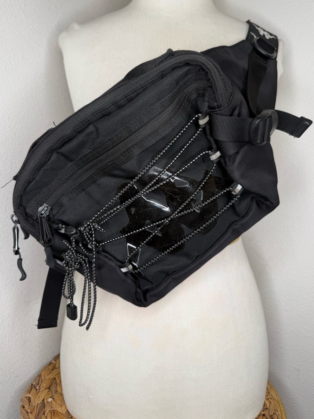 Kappa Black Sling Bag 222 Banda Aldaz style hip fanny pack utility travel